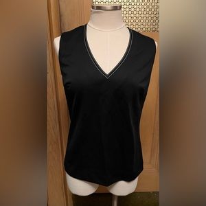 Vintage black sleeveless shirt Tucker Knits